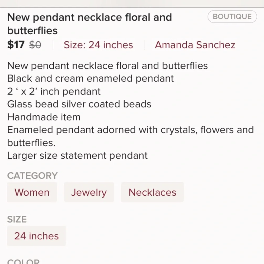 Amanda Sanchez new pendant